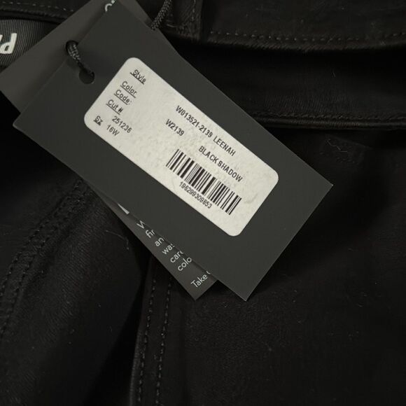 Paige Denim Leenah SLIM WIDE LEG 16W BLACK SHADOW - Picture 6 of 6